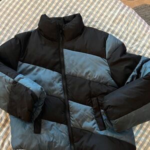 Habitual Black and Blue Puffer Jacket
